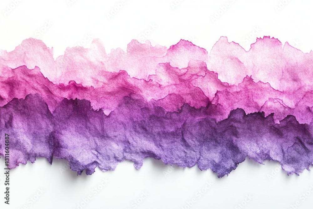 Poster colorful layers of handmade paper reveal a beautiful gradient from pink to purple in a soft artistic