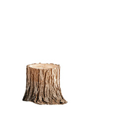 A detailed view of a tree stump showcasing natural textures.