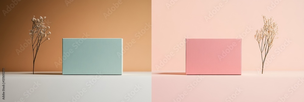 Poster visual rebranding showcasing transformation from dull to vibrant packaging with minimalist design el