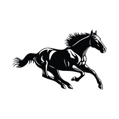 horse silhouette vector