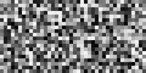 Pixel background. Abstract geometric black white art.