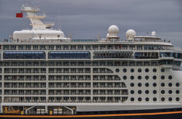 Modern family cruiseship cruise ship liner Dream or Fantasy in port of Orlando, Port Canaveral...