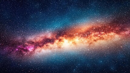 Fototapeta premium Aurora borealis northern lights idea. A breathtaking view of the galaxy with a vibrant display of stars and cosmic colors.