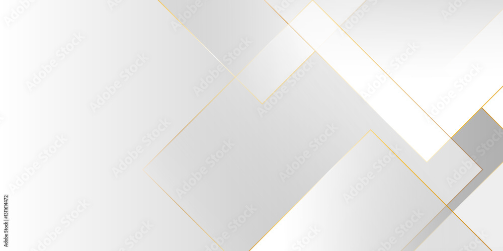 Poster Simple gray background golden stoke triangles shapes. modern design template background. abstract line light dynamic shape composition background for poster, banner, wallpaper, flyer presentation bg.	