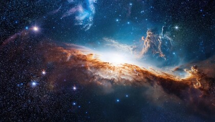 Obraz premium Nebula and galaxies in space