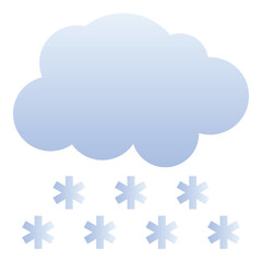 Gradient color icon, illustration for Weather, cloud, storage.