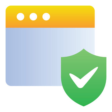 Gradient color icon, illustration for Webpage, website, protection.
