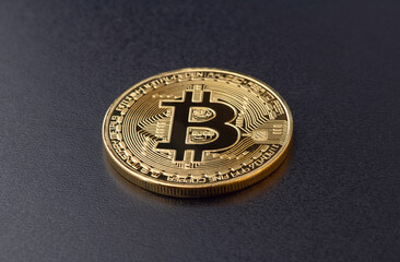 bitcoin on dark background texture