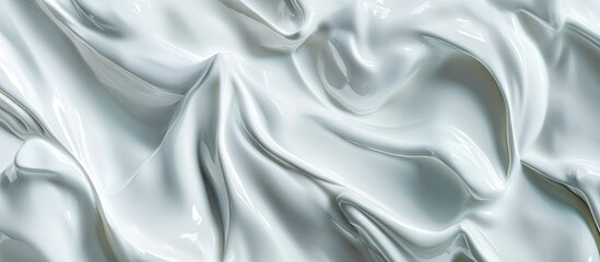 Obraz premium Smooth white yogurt texture with soft folds and creases, ideal for food packaging design, showcasing a creamy and inviting appearance.