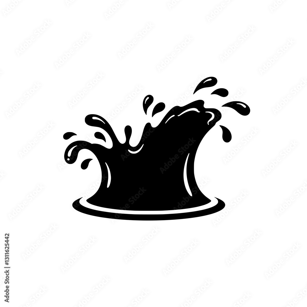 Poster liquid splash illustration: capturing a dynamic and artistic representation of a liquid splash, this