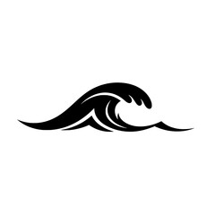 Ocean Wave Cresting: Capturing the dynamic power and beauty of the ocean, this stylized image of a wave cresting conveys the essence of aquatic energy and movement. 