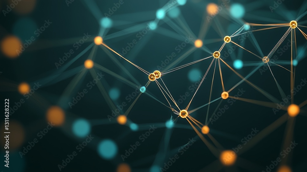 Poster stellar glow: an abstract pattern of bright dots and lines in the void of space