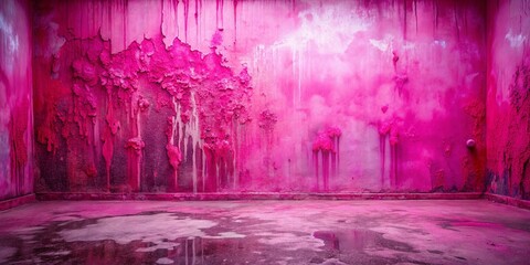 Surreal Pink Concrete Wall Background: Abstract Texture for Design