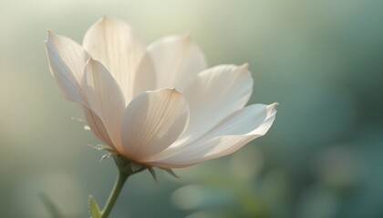 Fototapeta premium Translucent Flower Petal on Softly Blurred Background