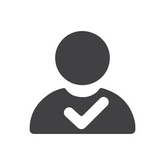 Verified user icon, avatar, photo placeholder. Vector illustration