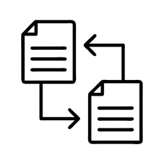 Fototapeta premium data transfer icon, data transfer line art - simple line art of data transfer, perfect for data transfer logos and icons