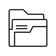 folder icon, folder line art - simple line art of folder, perfect for folder logos and icons