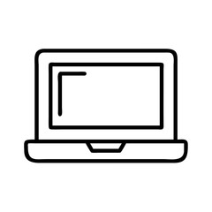 laptop icon, laptop line art - simple line art of laptop, perfect for laptop logos and icons