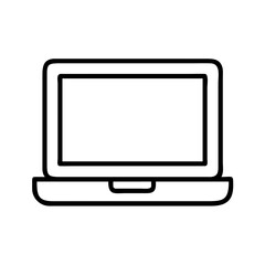 laptop icon, laptop line art - simple line art of laptop, perfect for laptop logos and icons