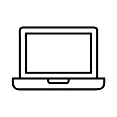 laptop icon, laptop line art - simple line art of laptop, perfect for laptop logos and icons