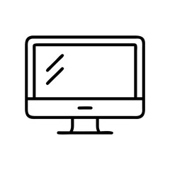 monitor icon, monitor line art - simple line art of monitor, perfect for monitor logos and icons