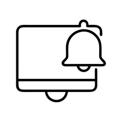 notification icon, notification line art - simple line art of notification, perfect for notification logos and icons