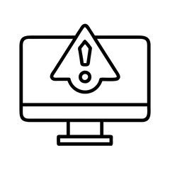 system error icon, system error line art - simple line art of system error, perfect for system error logos and icons