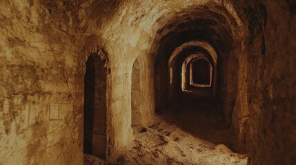 Mysterious Eroded Passages in Ancient Catacombs