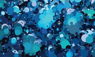 Abstract Geometric Pattern with Blue and Teal Pixelated Squares and unique in a Mosaic Design