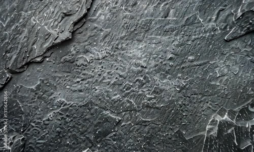Poster close-up of textured dark slate with natural patterns
