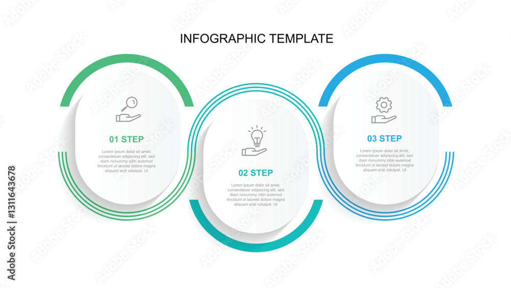 Poster modern design template infographic with 3 step or option 