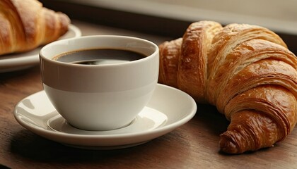 croissant and coffee. 7