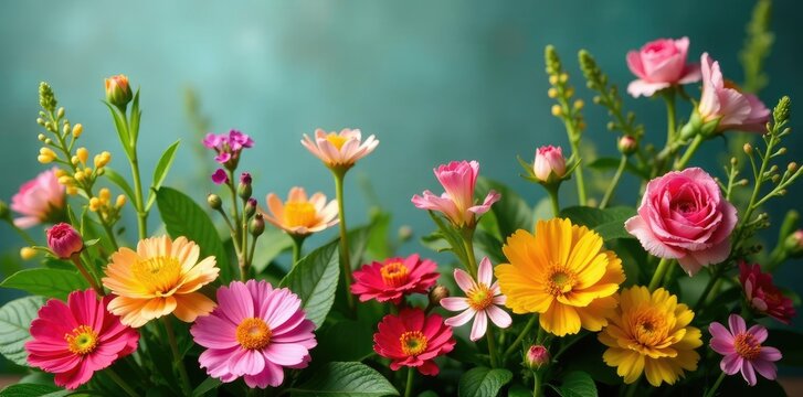Hierbas medicinales y flores en un ramo rodeadas de una mujer, flora, fauna, floral arrangement