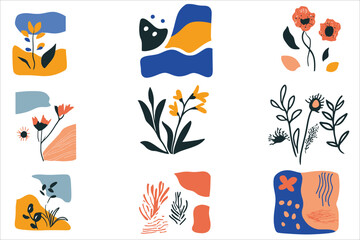 Naklejka premium flower icons set
