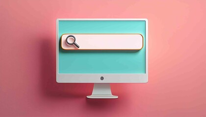 A red mailbox is mounted on a wall with a digital and technology-inspired background