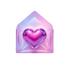 Heart Shaped Envelope with Transparent Background