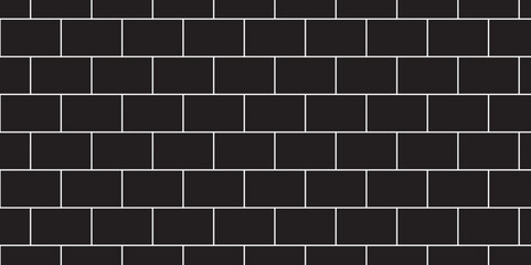 Pavement seamless mosaic stone concrete wall surface tiles. subway vector block rock black brick wall texture background.	