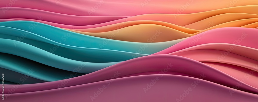 Poster Aurora borealis northern lights concept. Vibrant waves of color create a mesmerizing abstract background for design projects.