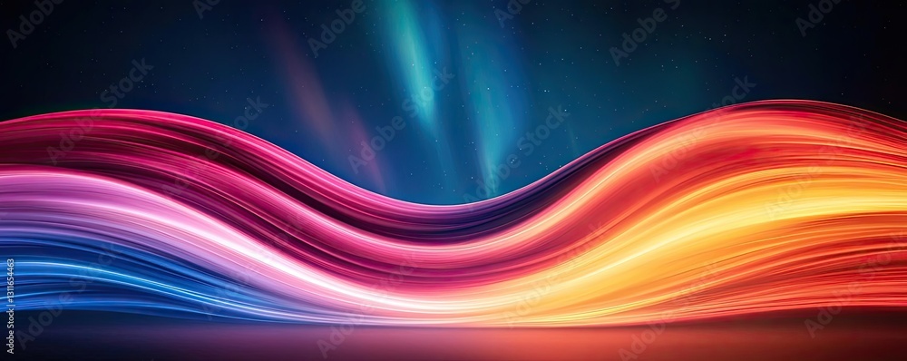 Aufkleber aurora borealis northern lights concept. abstract colorful waves creating a vibrant visual experienc