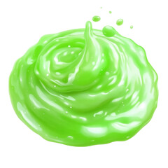 Obraz premium Mixing vibrant green slime for fun crafts indoor space creative art