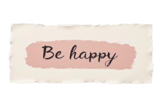 Inspirational Handwritten Message on Tattered Paper