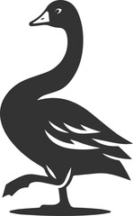 A goose with one foot raised animal vector
