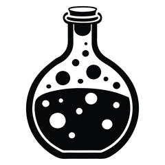 Laboratory Beaker Chemist Icon, Science Research Symbol for Chemistry Experiments, STEM Education, and Classroom Learning Resources