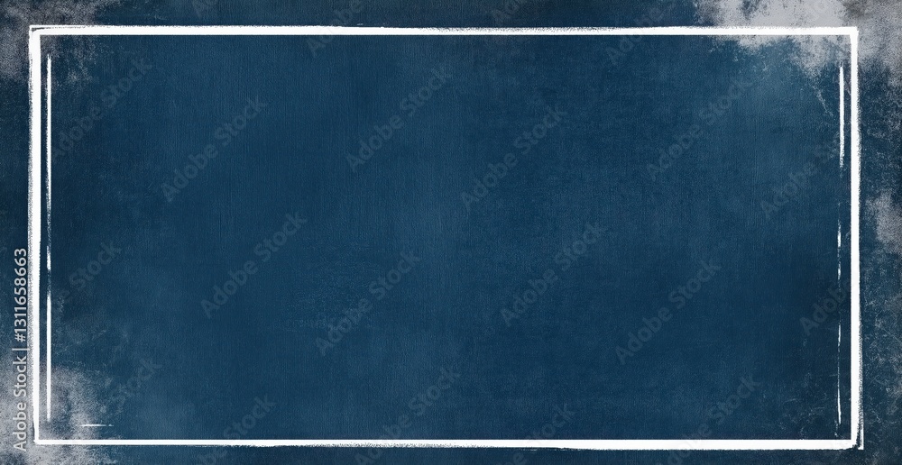 Poster elegant blue canvas: a minimalist blue canvas with a subtle texture, outlined with a crisp white fra