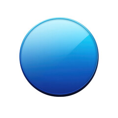 Naklejka premium Bright blue circular graphic with smooth gradient effect on a transparent background