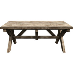 Outdoor wooden dining table set for gatherings rustic style garden
