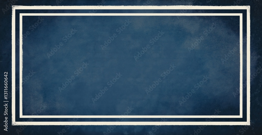 Poster text frame with background: a simple, elegant text frame, a rectangular box with a grunge dark blue 