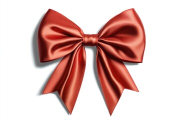 Naklejka premium Festive red bow ribbon.