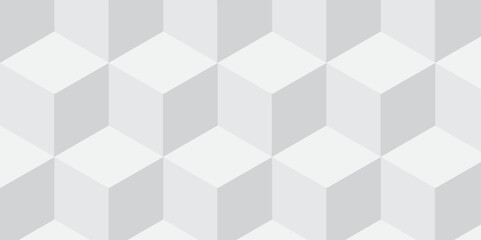 Structure geometric tile white block box cube seamless pattern grid vintage surface triangle web monochrome square texture white overlap cubic background.	
