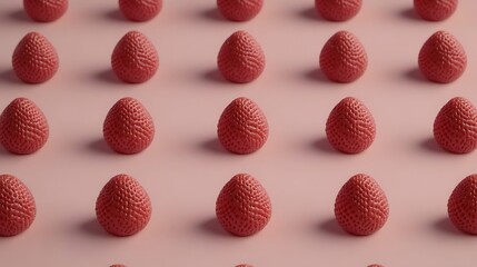 Textured red eggs pattern flat lay, product background. Mockup